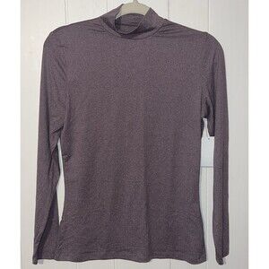 32 Degrees Cozy Heat Women's Mock Neck Long Sleeve Extra Warm Top Fig Purple Med
